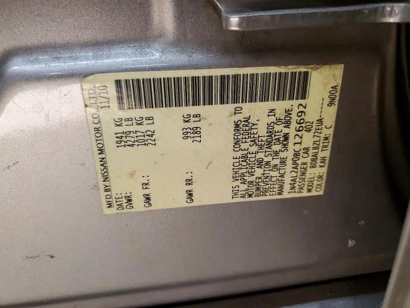 2011 NISSAN ALTIMA 2.5  