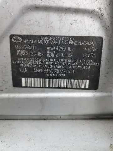 2011 HYUNDAI SONATA GLS  