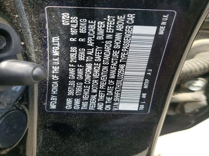 2020 HONDA CIVIC LX  