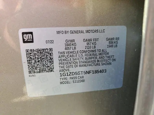 2022 CHEVROLET MALIBU LT