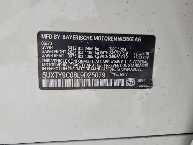 2020 BMW X3 XDRIVEM40I  