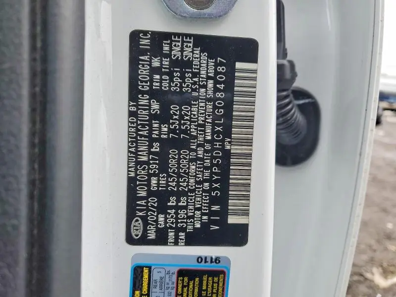 2020 KIA TELLURIDE SX  