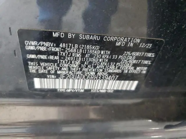 2024 SUBARU CROSSTREK PREMIUM  