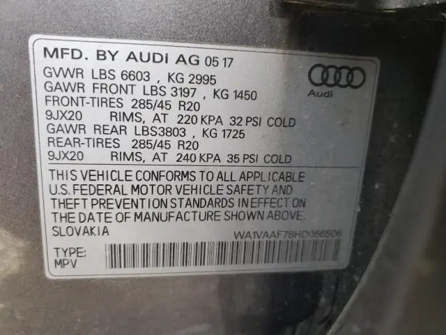 2017 AUDI Q7 PRESTIGE  