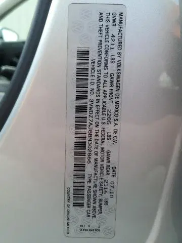 2011 VOLKSWAGEN JETTA SE  