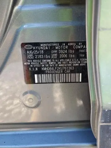 2019 HYUNDAI ELANTRA SEL  