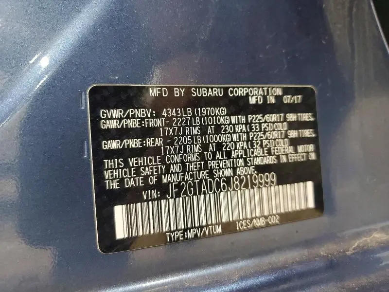 2018 SUBARU CROSSTREK PREMIUM  