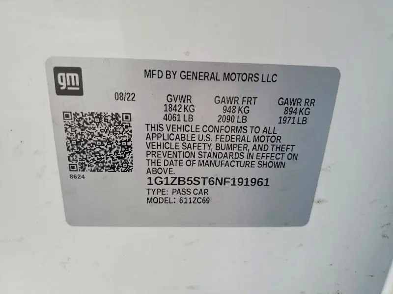2022 CHEVROLET MALIBU LS  