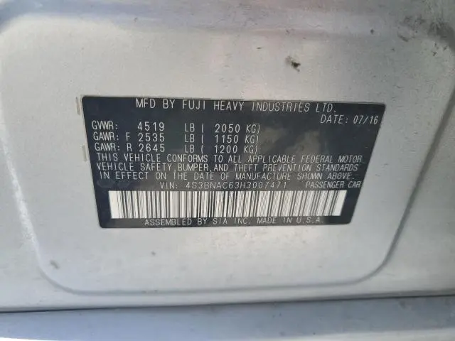 2017 SUBARU LEGACY 2.5I PREMIUM