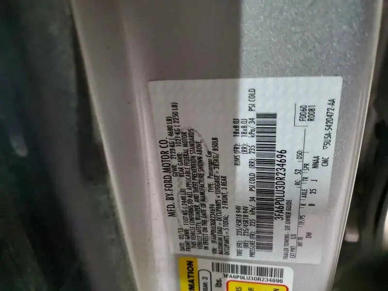 2013 FORD FUSION SE HYBRID  