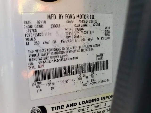 2011 FORD EXPEDITION LIMITED  