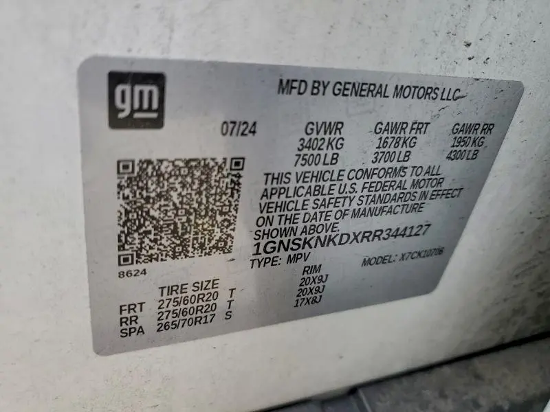 2024 CHEVROLET TAHOE K1500 LT  