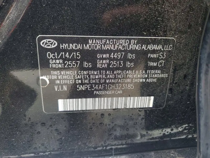 2016 HYUNDAI SONATA SPORT  