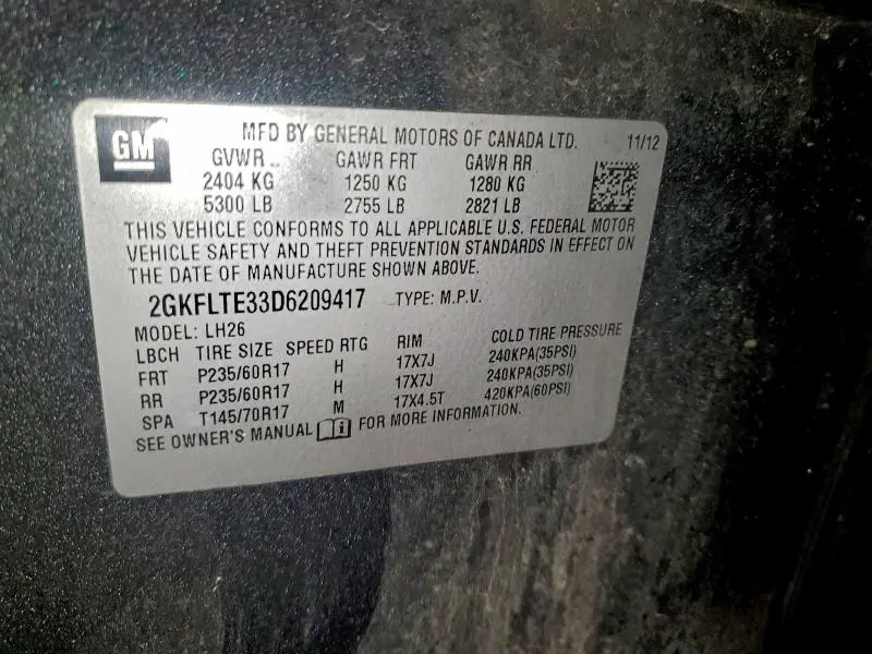 2013 GMC TERRAIN SLE  