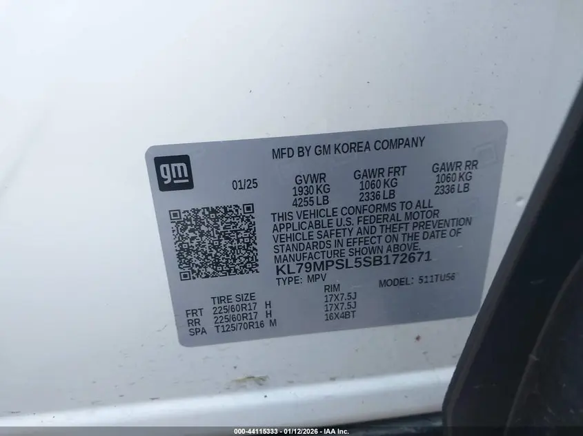 2025 CHEVROLET TRAILBLAZER FWD LT