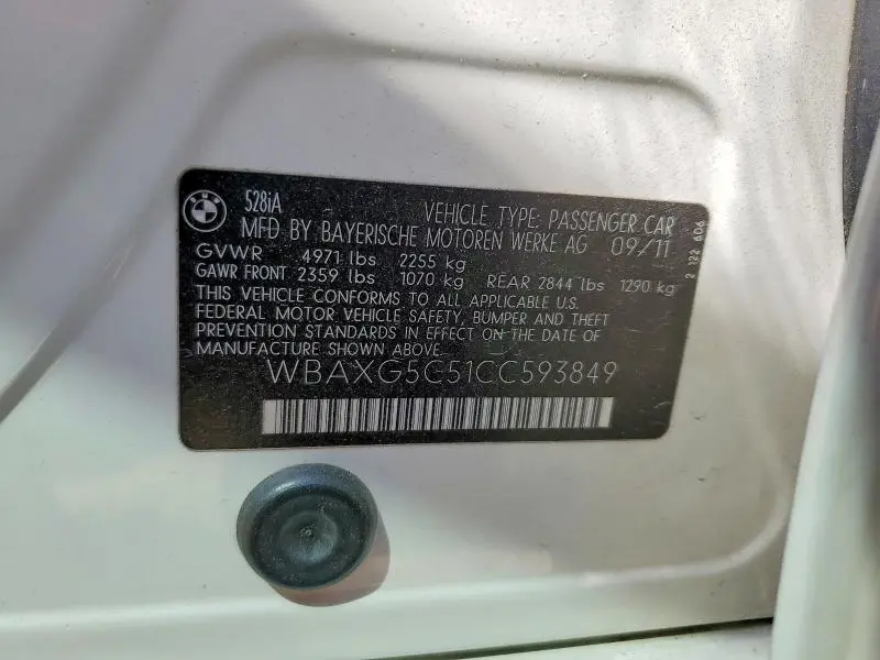 2012 BMW 528 I  