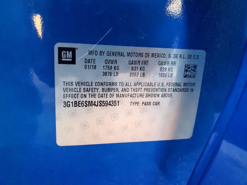 2018 CHEVROLET CRUZE LT  