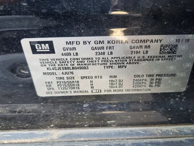 2020 BUICK ENCORE PREFERRED  