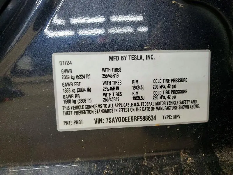 2024 TESLA MODEL Y   