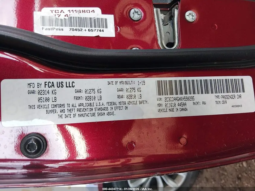 2019 CHRYSLER 300 TOURING