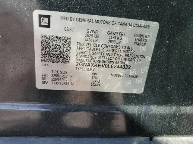 2020 CHEVROLET EQUINOX LT