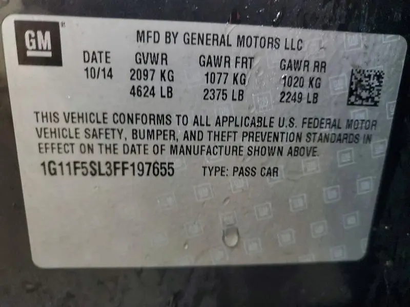 2015 CHEVROLET MALIBU LTZ  
