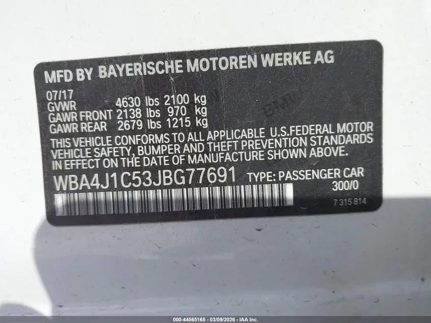 2018 BMW 430I GRAN COUPE  