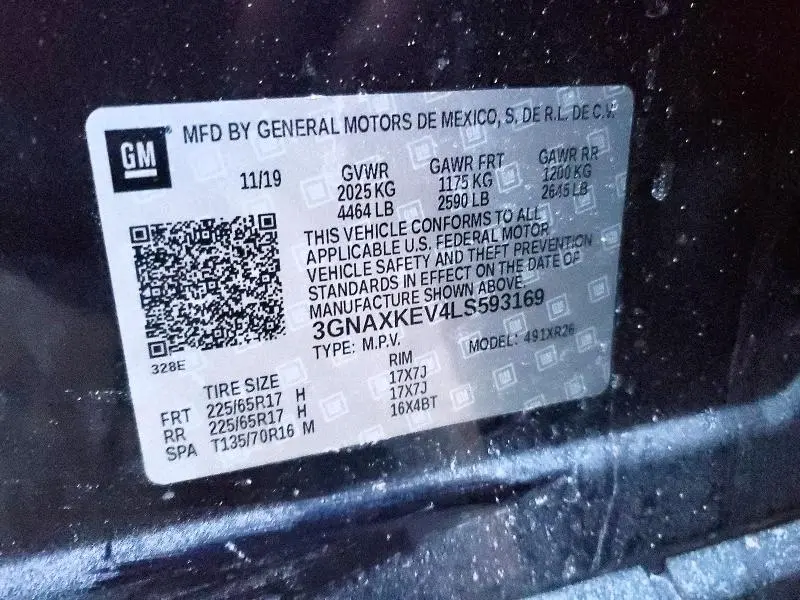 2020 CHEVROLET EQUINOX LT  