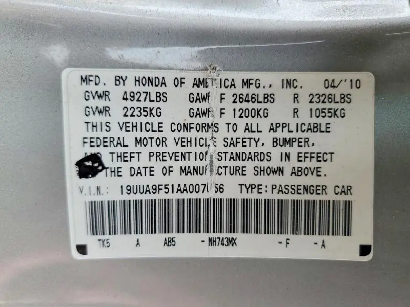 2010 ACURA TL   