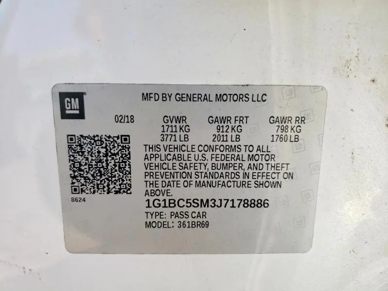 2018 CHEVROLET CRUZE LS  