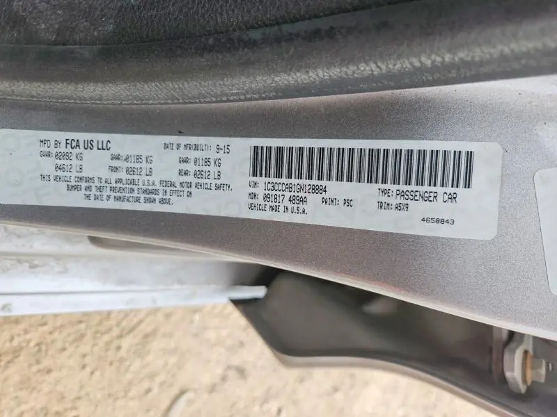 2016 CHRYSLER 200 LIMITED  