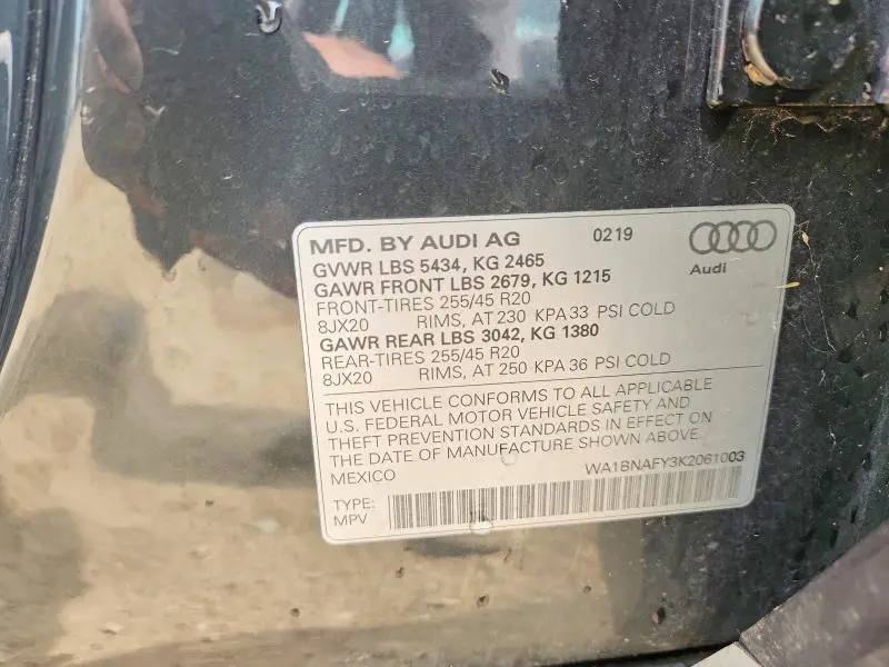 2019 AUDI Q5 PREMIUM PLUS  