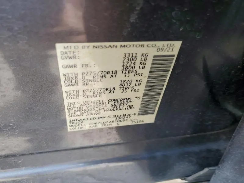 2021 NISSAN TITAN PRO-4X  