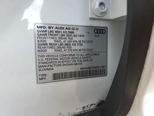 2022 AUDI Q7 PREMIUM PLUS  