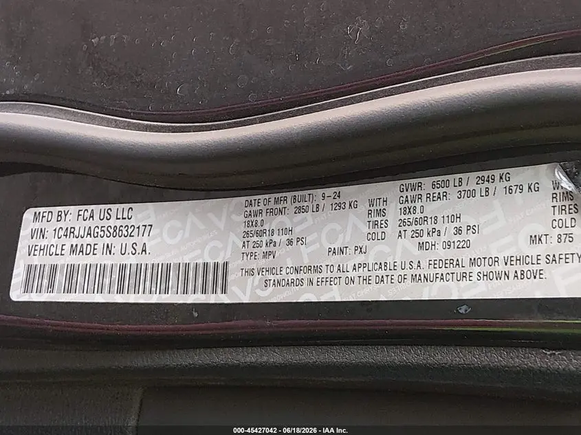 2025 JEEP GRAND CHEROKEE L ALTITUDE 4X2