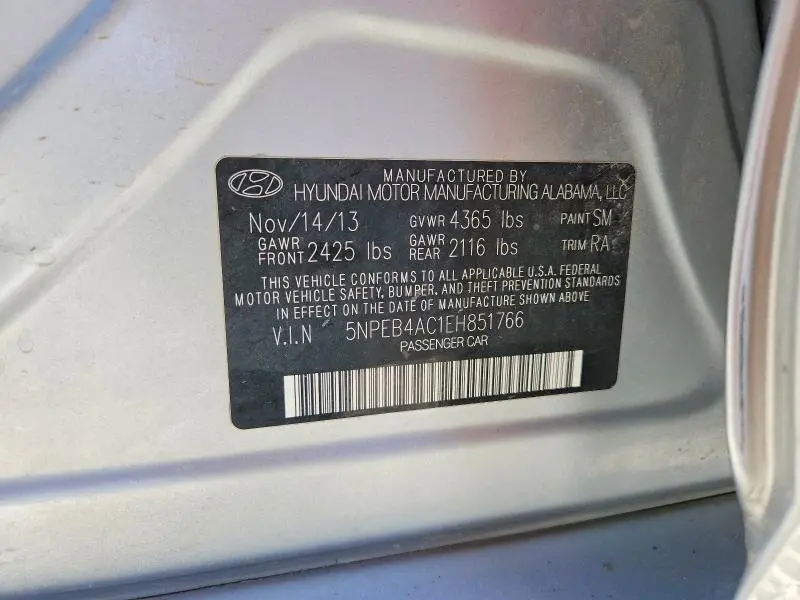 2014 HYUNDAI SONATA GLS  