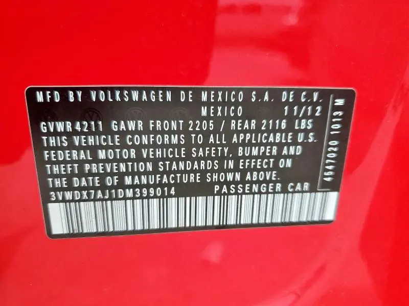 2013 VOLKSWAGEN JETTA SE  