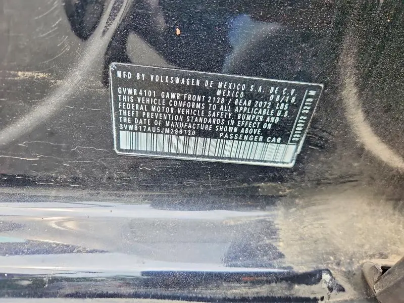 2018 VOLKSWAGEN GOLF S  