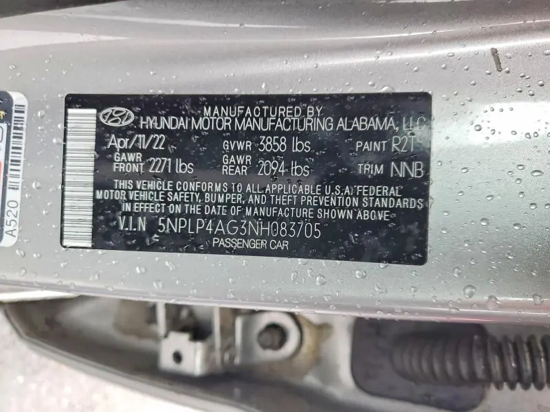 2022 HYUNDAI ELANTRA LIMITED  