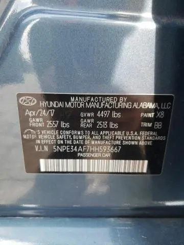 2017 HYUNDAI SONATA SPORT  