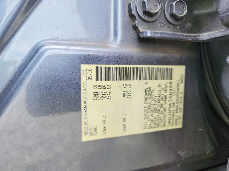 2010 NISSAN ALTIMA SL  