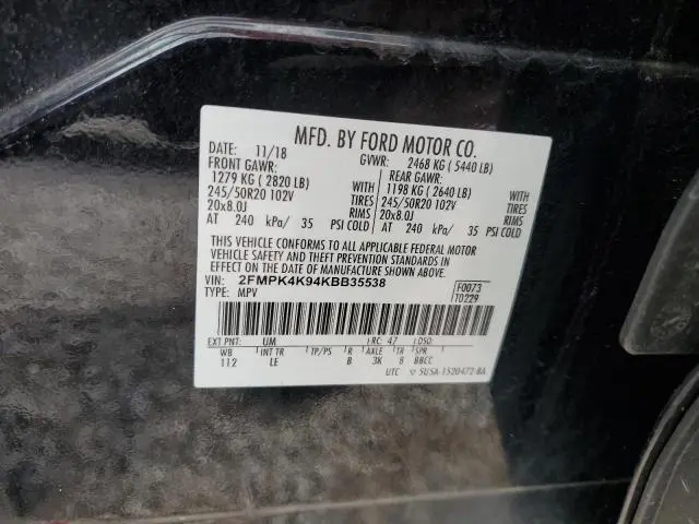2019 FORD EDGE TITANIUM  