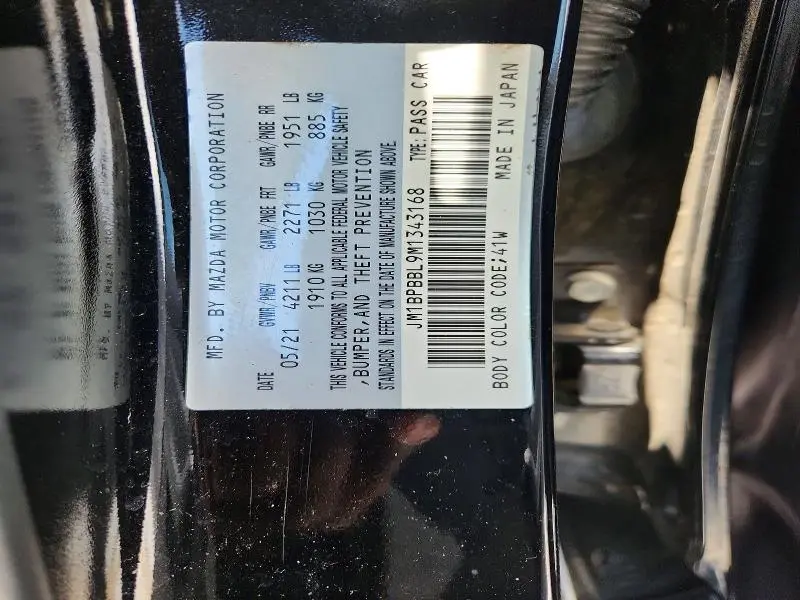 2021 MAZDA 3 SELECT  