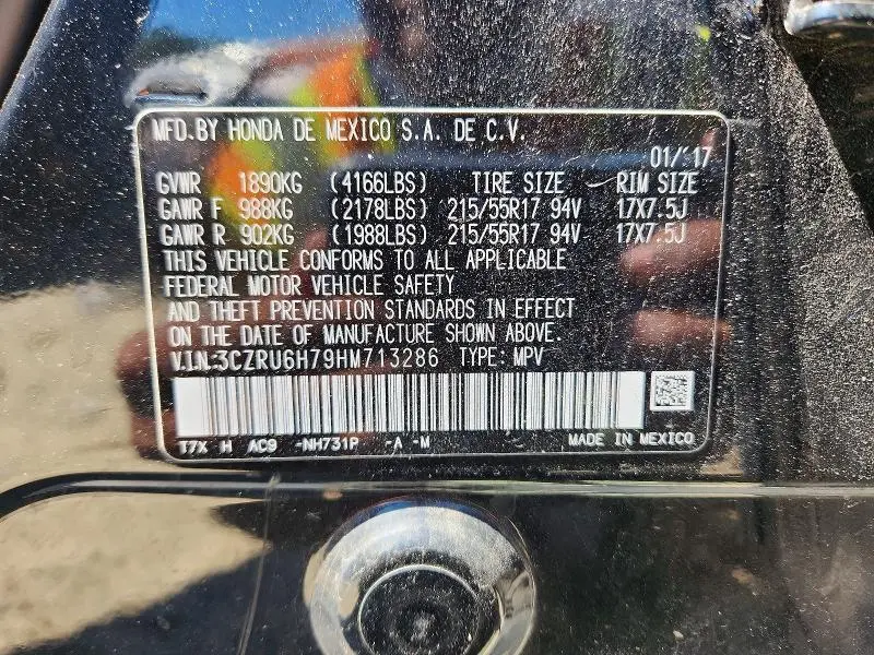 2017 HONDA HR-V EXL  