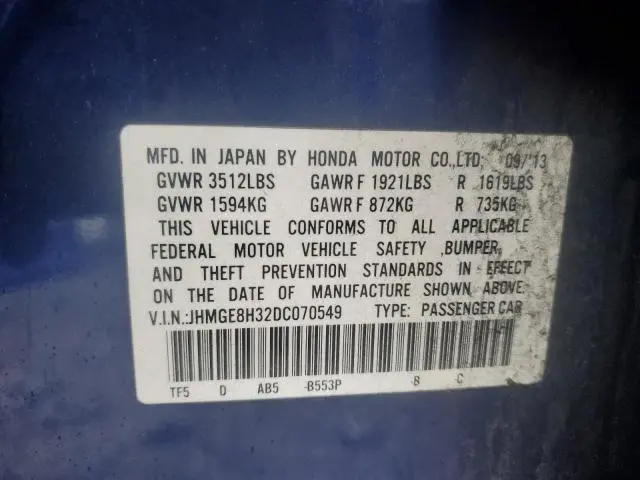 2013 HONDA FIT   
