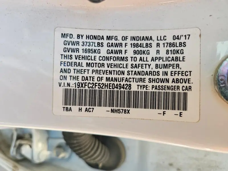 2017 HONDA CIVIC LX  
