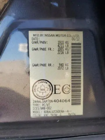 2013 NISSAN ALTIMA 2.5  