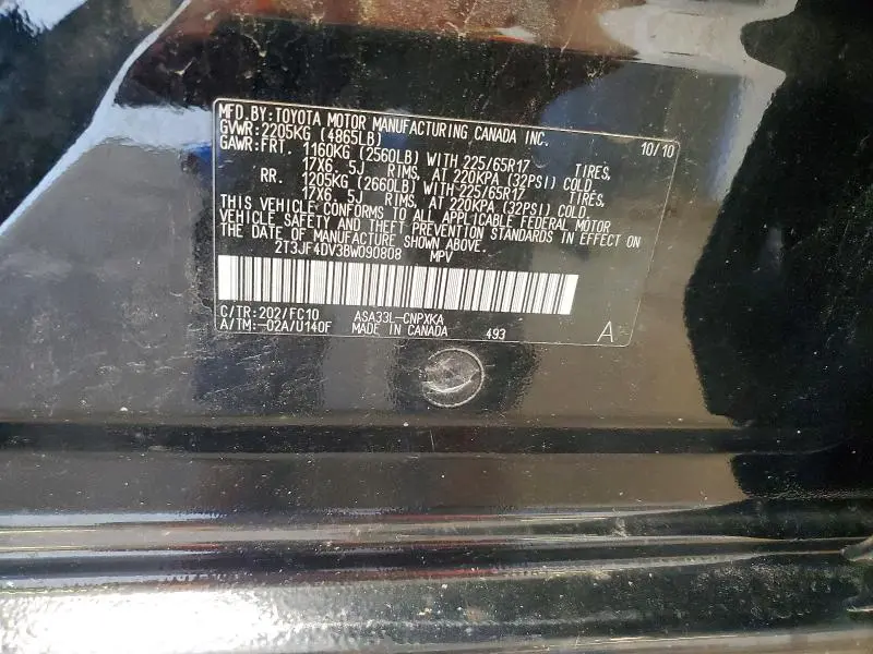 2011 TOYOTA RAV4 BASE  