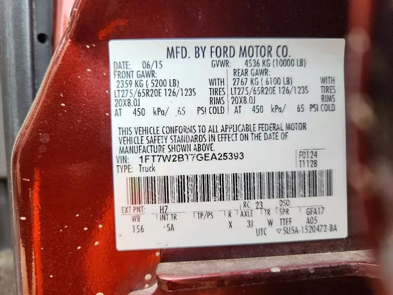 2016 FORD F250 SUPER DUTY  