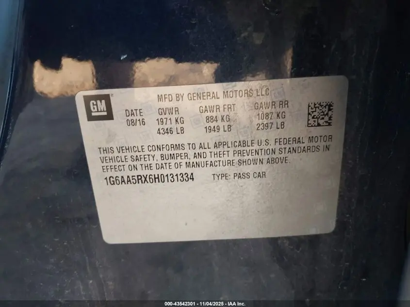 2017 CADILLAC ATS STANDARD